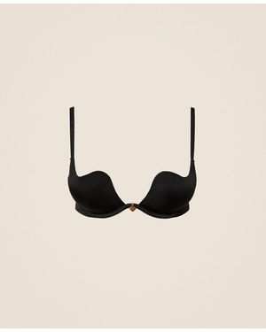 Twinset Sweetheart Neckline Charmeuse Push-Up Bra - Natural
