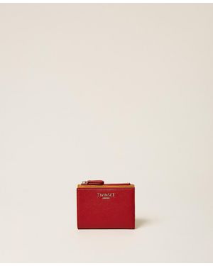 Twinset Small Wallet With Lettering Logo - Red