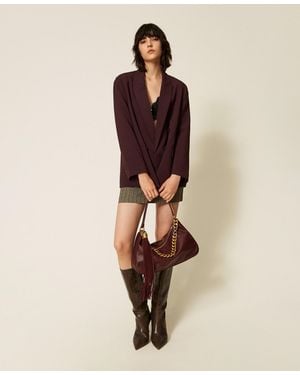 Twinset Double-Breasted Blazer - Natural