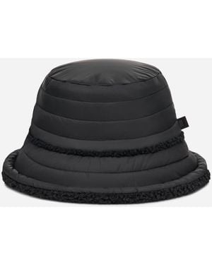 UGG Aw Fluff Rev Hat Nylon/Recycled Materials/Fleece Hats - Black