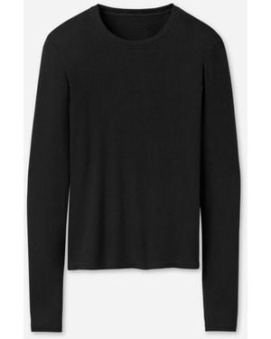 UGG Aidelene Long Sleeve Rib Tee Tops - Black