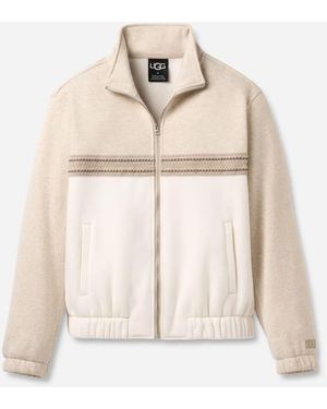 UGG Tasman Track Jacket Cotton Blend Tops - Natural
