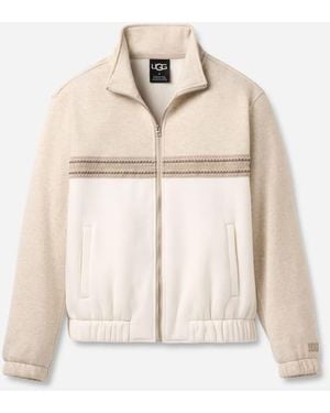 UGG Tasman Track Jacket Cotton Blend Tops - Natural