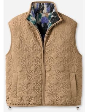 UGG Sun Splatter Reversible Vest Polyester - Natural