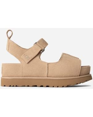 UGG Goldenstar Hi Suede Sandals - Black