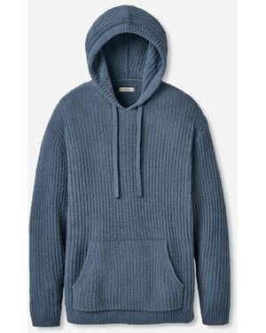 UGG Finnegan Hoodie Rib Polyester Tops - Blue