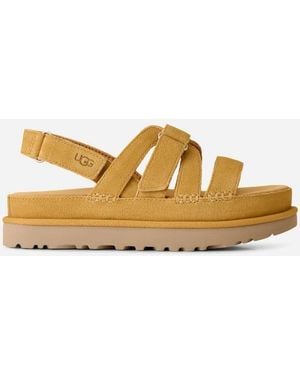 UGG Goldenstar Gleam Suede Sandals - Black