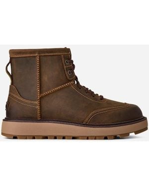 UGG Idyllwild Lace Leather Boots - Brown