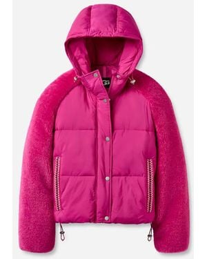 UGG Mykah Braid Puffer Jacket Polyester - Pink