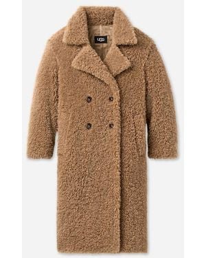 UGG Gertrude Long Teddy Coat Ii - Brown