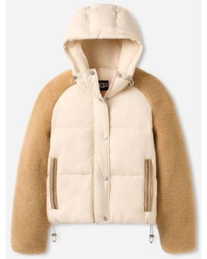 UGG Mykah Braid Puffer Jacket Polyester - Natural