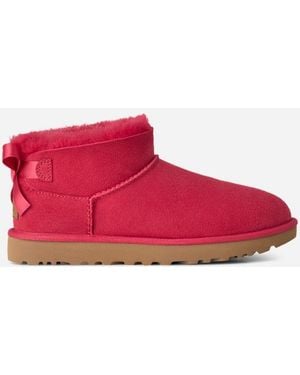 UGG Ultra Mini Bailey Bow Boot Für Damen, Größe - Schwarz