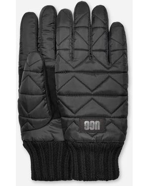 UGG Aw Quilted Glove Nylon/Recycled Materials Gloves - Black