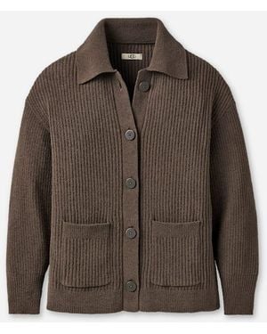 UGG Junipher Cardigan Lite Polyester/Recycled Materials Tops - Brown