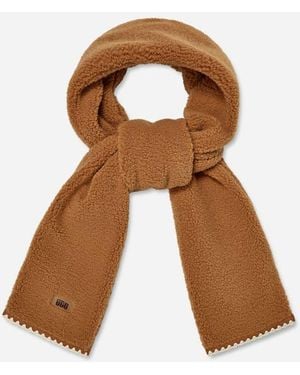UGG W Fluff Scalloped Scarf 101021 - Brown
