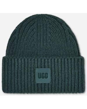 UGG Chunky Rib Beanie Acrylic Blend - Green
