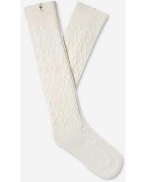 UGG Rensa Cable Knit Knee High - White