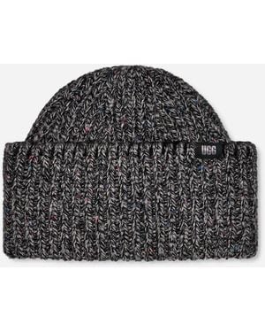 UGG Wide Cuff Confetti Beanie Acrylic Blend - Black