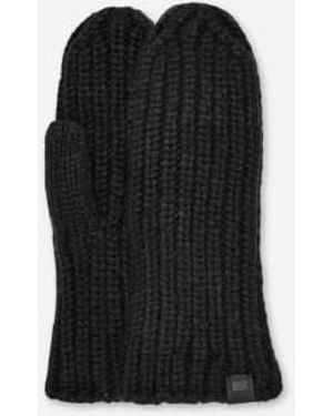 UGG Moufles En Maille Côtelée Épaisse - Noir