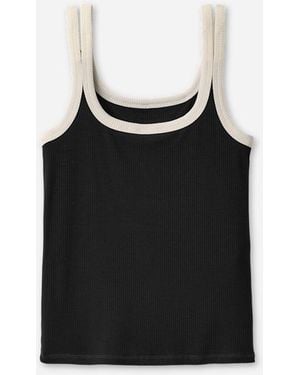 UGG Nael Tank Rib Lenzing\U2122 Ecovero\U2122 Viscose Blend Tops - Black