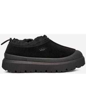 UGG Tasman Weather Hybrid Suede Clogs - Black