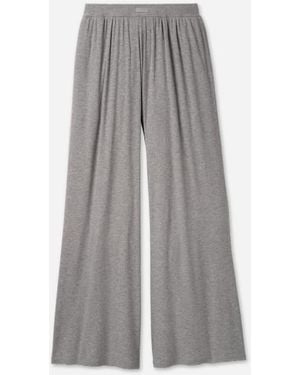 UGG Imogen Wide Leg Pant Rib Lenzing\U2122 Ecovero\U2122 Viscose Blend Bottoms - Gray