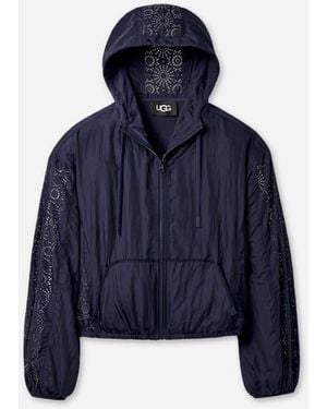 UGG Chiara Full-Zip Hooded Jacket Tops - Blue