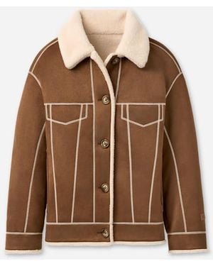 UGG Frankie Reversible Trucker Jacket - Brown