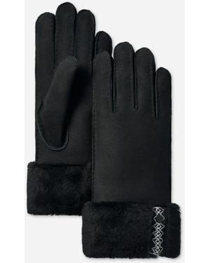 UGG Sheepskin Braid Glove - Black