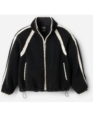 UGG Nikia Crochet Fluff Jacket Fleece/Recycled Materials - Black