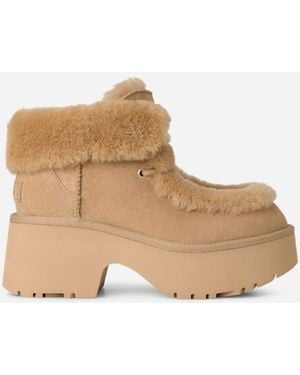UGG Esmee Lace Up Sheepskin Classic Boots - Brown