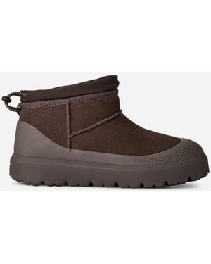 UGG Cl Ultra Mini Weather Hybrid Suede Classic Boots - Black