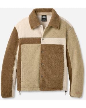 UGG Lachlan Fluff Jacket Polyester Tops - Natural