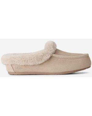UGG Ansley Mule Sheepskin Slippers - Black