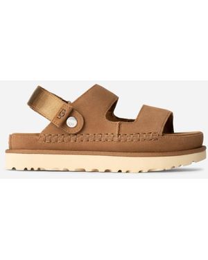 UGG Goldenstar Glide Suede Sandals - Black
