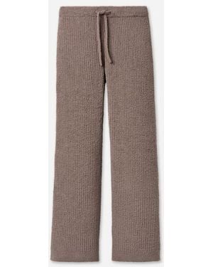 UGG Couria Straight-Leg Rib Pant Bottoms - Brown