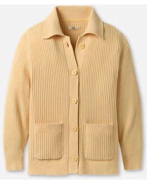 UGG Junipher Cardigan Lite Polyester/Recycled Materials Tops - Natural