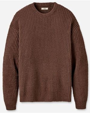 UGG Ryatt Crew Rib Polyester Tops - Brown