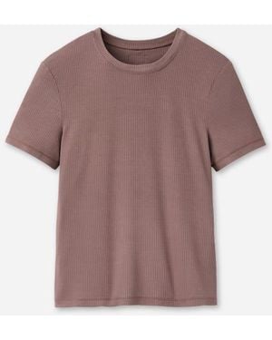 UGG Miriam Baby Tee Rib Lenzing\U2122 Ecovero\U2122 Viscose Blend Tops - Brown