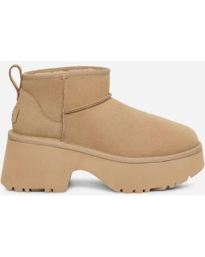 UGG Classic Ultra Mini New Heights Suede Classic Boots - Black