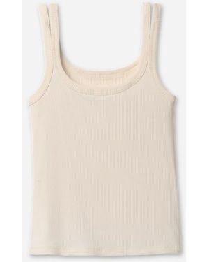 UGG Nael Tank Rib Lenzing\U2122 Ecovero\U2122 Viscose Blend Tops - Natural