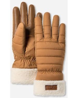 UGG Aw Fluff Cuff Glove - Brown