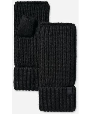 UGG Chunky Rib Fingerless Glove - Black