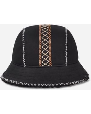 UGG Atherson Embroidered Hat Cold Weather Hats, Sheepskin - Black