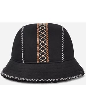 UGG Atherson Embroidered Hat Cold Weather Hats, Sheepskin - Black