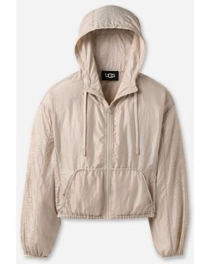 UGG Chiara Full-Zip Hooded Jacket Tops - Natural