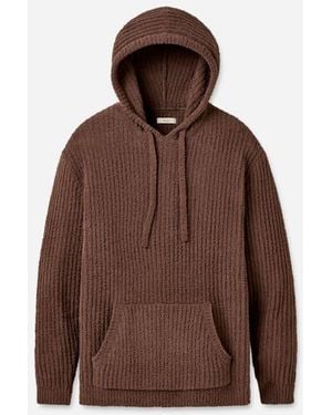 UGG Finnegan Hoodie Rib Polyester Tops - Brown