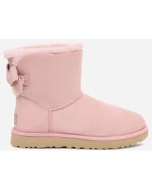 UGG Botte Mini Bailey Suede Bow - Rose