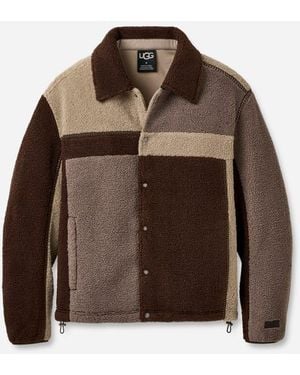 UGG Lachlan Fluff Jacket Polyester Tops - Brown