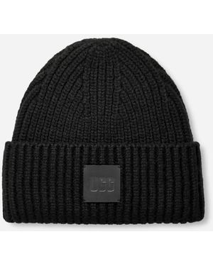 UGG Chunky Rib Beanie Polyester Blend - Black
